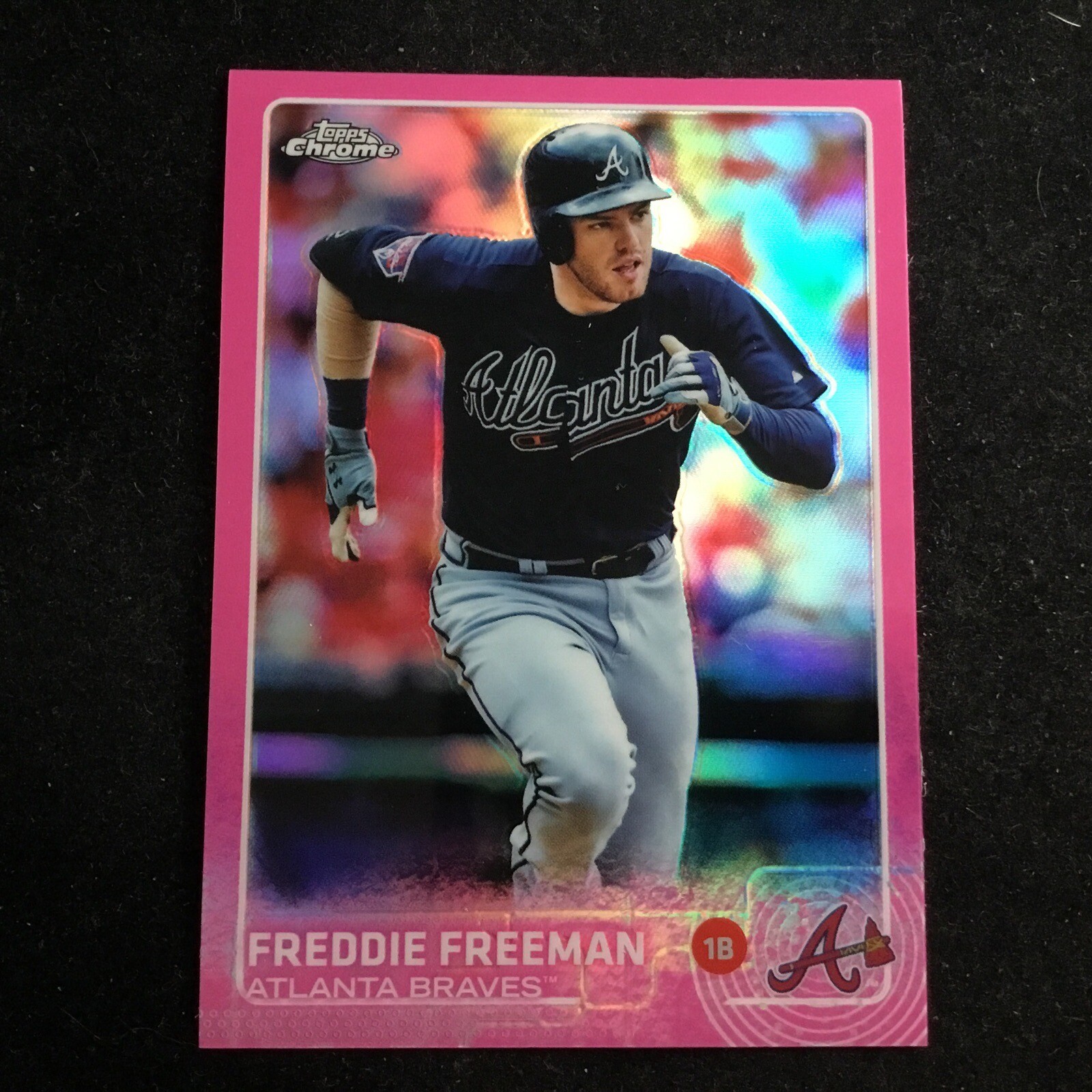2015 Topps Chrome Pink Refractor #105 Freddie Freeman Atlanta Braves
