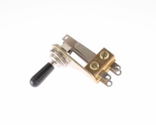 1x 12034 Switchcraft 3-position Lever Switch with Black Knob Actuator