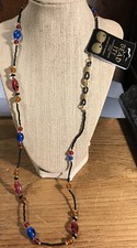 New BEAD IT Handmade Eyeglass Holder Converts To A Necklace Multicolor Beads