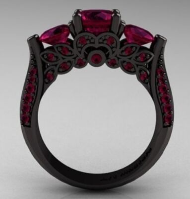 3.33 ct Red Round Diamond Sterling Silver Lab Created Best Ring Valentine's Ring