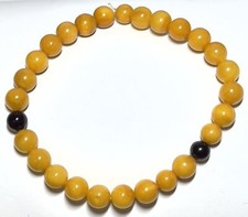 8mm Authentic Baltic Egg Yolk  Cherry Amber Beads Bracelet JY3839