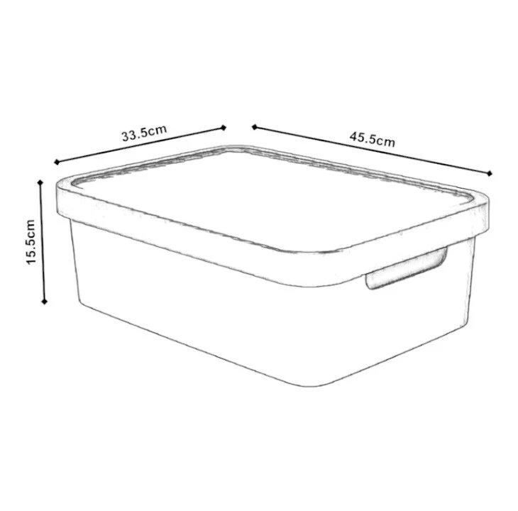 Jolie Max 19L Storage Box with Lid. Stackable & Nestable Space-Saving Basket. - Image 3 of 3