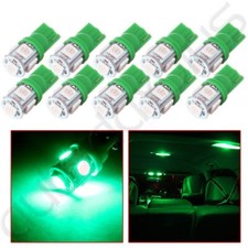 10pcs T10 194 168 Led Bulb Green Instrument Cluster Panel Lamp Dashboard Light