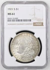 1921-S Morgan Dollar NGC Certified MS61