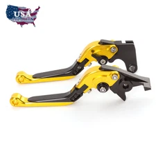CNC Gold Folding Extendable Brake Clutch Levers For Honda GROM MSX125 2014-2022
