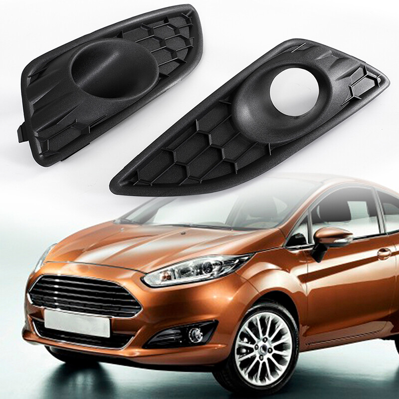 Gloss Black Fog Light Grille Bezel Honeycomb For Ford Fiesta Mk7 Zetec 2013-2017