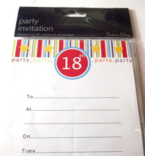 18th Birthday Party Invitations ......20 Sheets & Envelopes...By Simon Elvin