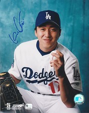 KAZ KAZUHISA ISHII SIGNED AUTO'D 8X10 PHOTO LOS ANGELES DODGERS METS SWALLOWS B