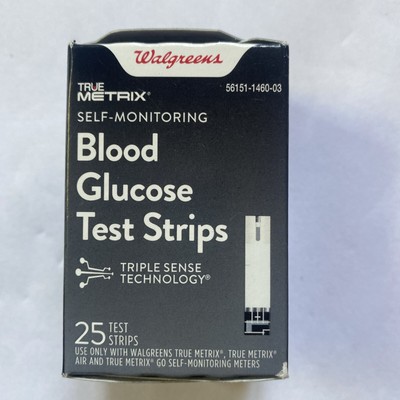 True Metrix ~ Diabetic Blood Glucose Test Strips 25 Test Exp 2024/06/29