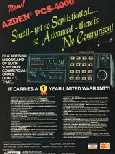 Azden PCS-4000 Amateur Radio Vintage Print Ad M1