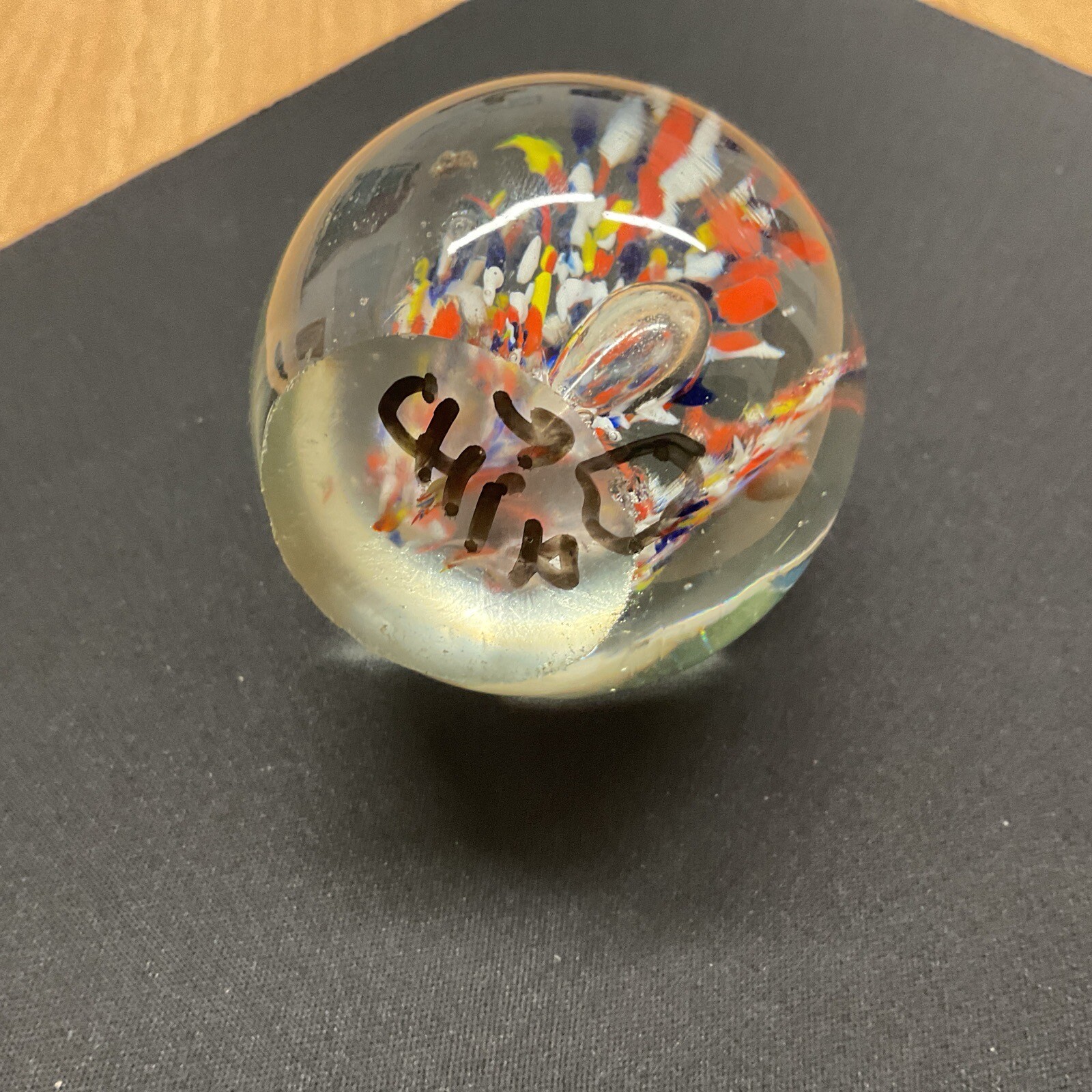 Small Multicoloured Glass Paperweight eBay