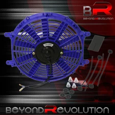 Universal 12" Slim 1730 CFM Performance 12V Electric Blue Push Pull Radiator Fan