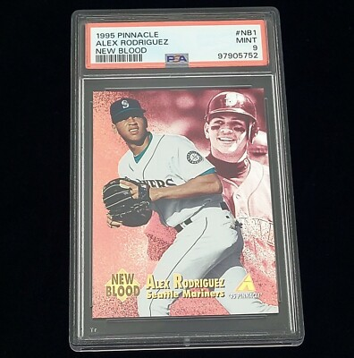 #ad 1995 Pinnacle New Blood #NB1 Alex Rodriguez seattle Mariners PSA 9 $46.50