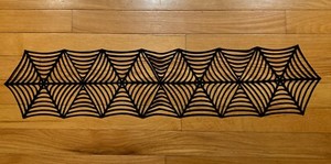 Spiderweb Halloween Black table runner
