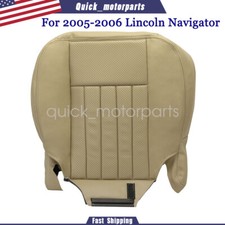 Driver Bottom Perforated Leather Seat Cover Tan For 2005-2006 Lincoln Navigator