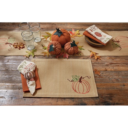 Placemat Rustic Pumpkin by Park Designs Embroidered Fall Autumn