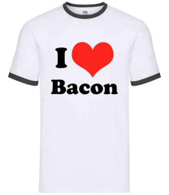 I Love Bacon - Herren Klingel - Essen Frühstück lustig hungrig Fleisch Sandwich