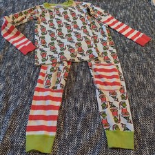 Kid's Christmas Dr. Seuss Grinch Hanna Anderson Long John Pajama Set youth 6