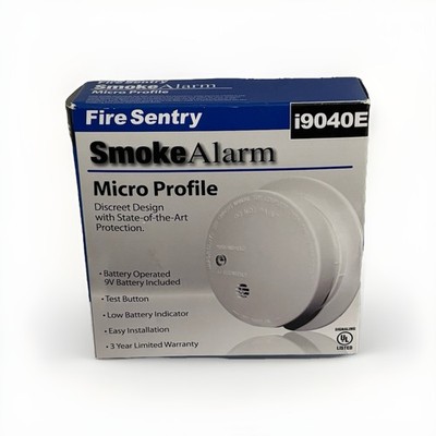 Kidde Fire Sentry Smoke Alarm Micro Profile i9040E Battery Operated