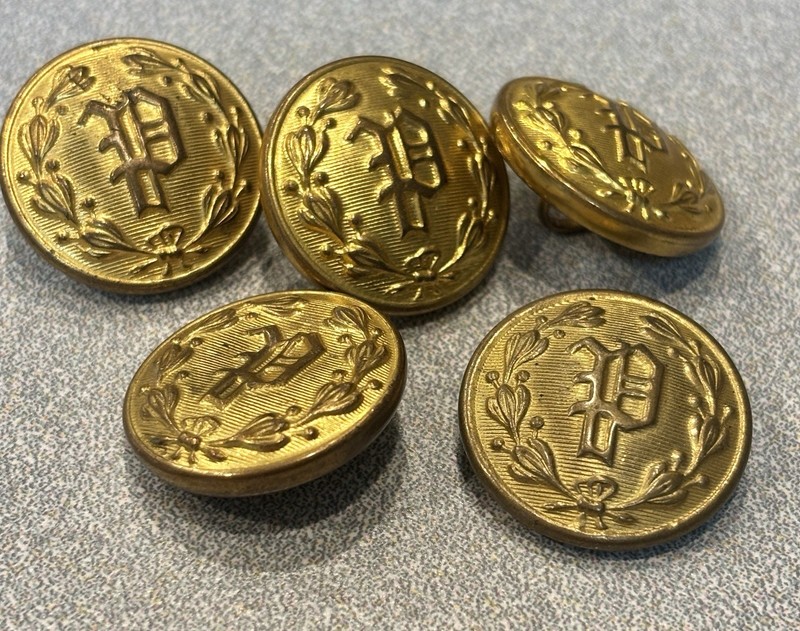 Vintage Waterbury “P” Police Uniform Buttons Superior Quality