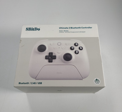 8BitDo Ultimate 2 (80ND) Bluetooth Controller for Switch & Windows-White