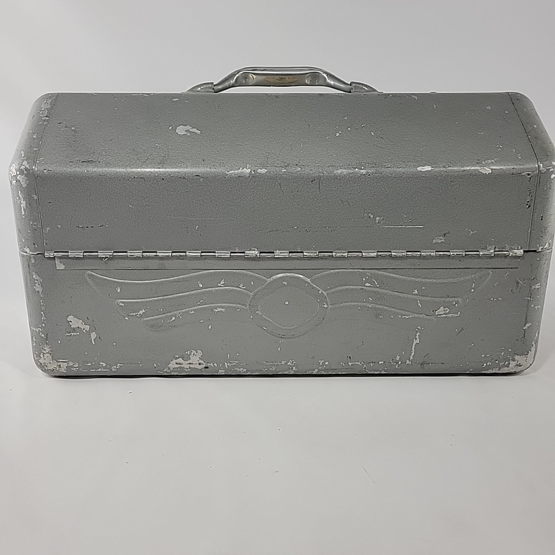 Vintage Simonsen Chicago Metal Products Cantilever 4 Tray Tackle Box - Tool Box