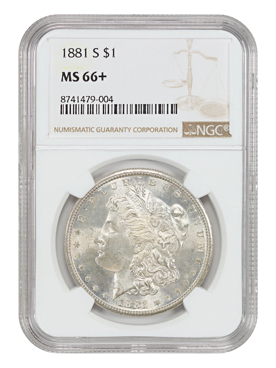 NGC Grade MS 66 1881 Year Morgan US Dollars (1878-1921) for sale