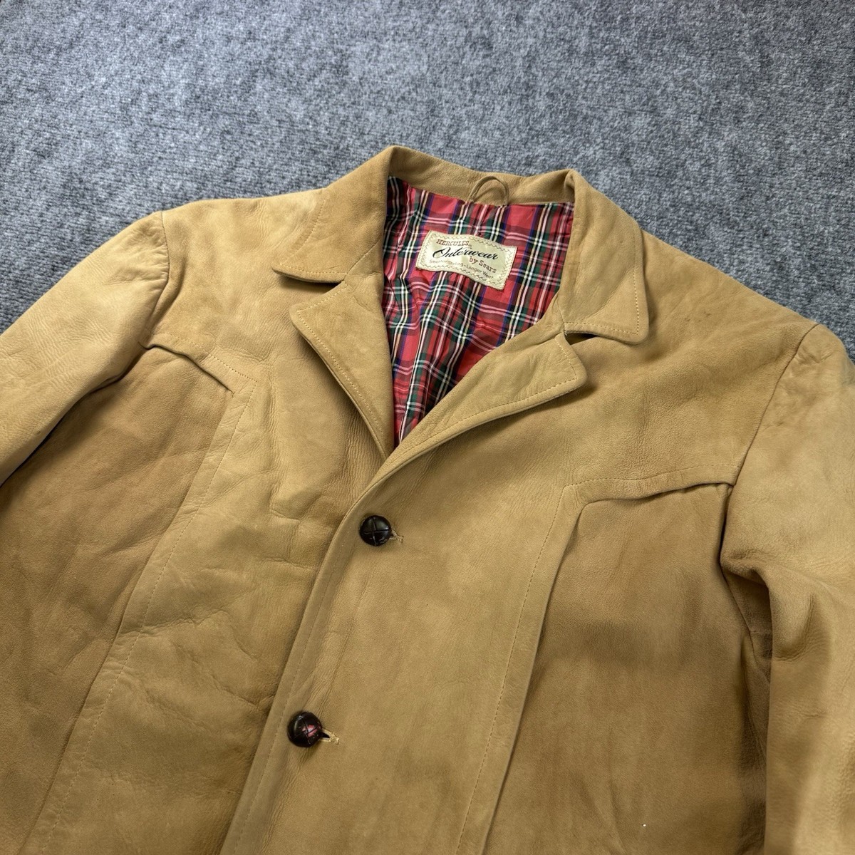 Vintage Hercules Suede Leather Outerwear Sears Jacket Mens Size 40