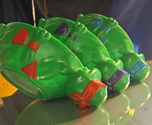 Vintage 1990 Teenage Mutant Ninja Turtle Bowls TMNT Set Of 3 Mirage Studios Cool