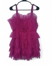 Pink Ruffled Sleeveless Homecoming or party dress Size medium