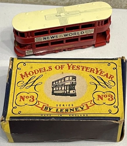 Vintage Matchbox Lesney Models of YesterYear #3 E Class Tramcar Original Box