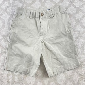 Polo Ralph Lauren Boys Tan Khaki Stretch Chino Shorts Size 8 Embroidered Pony