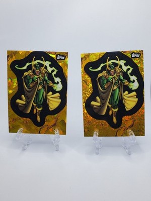 2025 Topps Marvel Comic Book Heroes - Loki #78 - 2 Card Lot - Gold /125 & /199