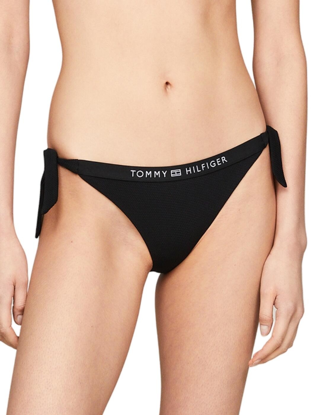 XS - 8 Tommy Hilfiger TH Tonal Logo Bikini Brief Side Tie Swimwear Bottoms