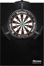 Image of Harrows XL Dartboard Surround – Large 6-Piece Wall Protector One Size, Black