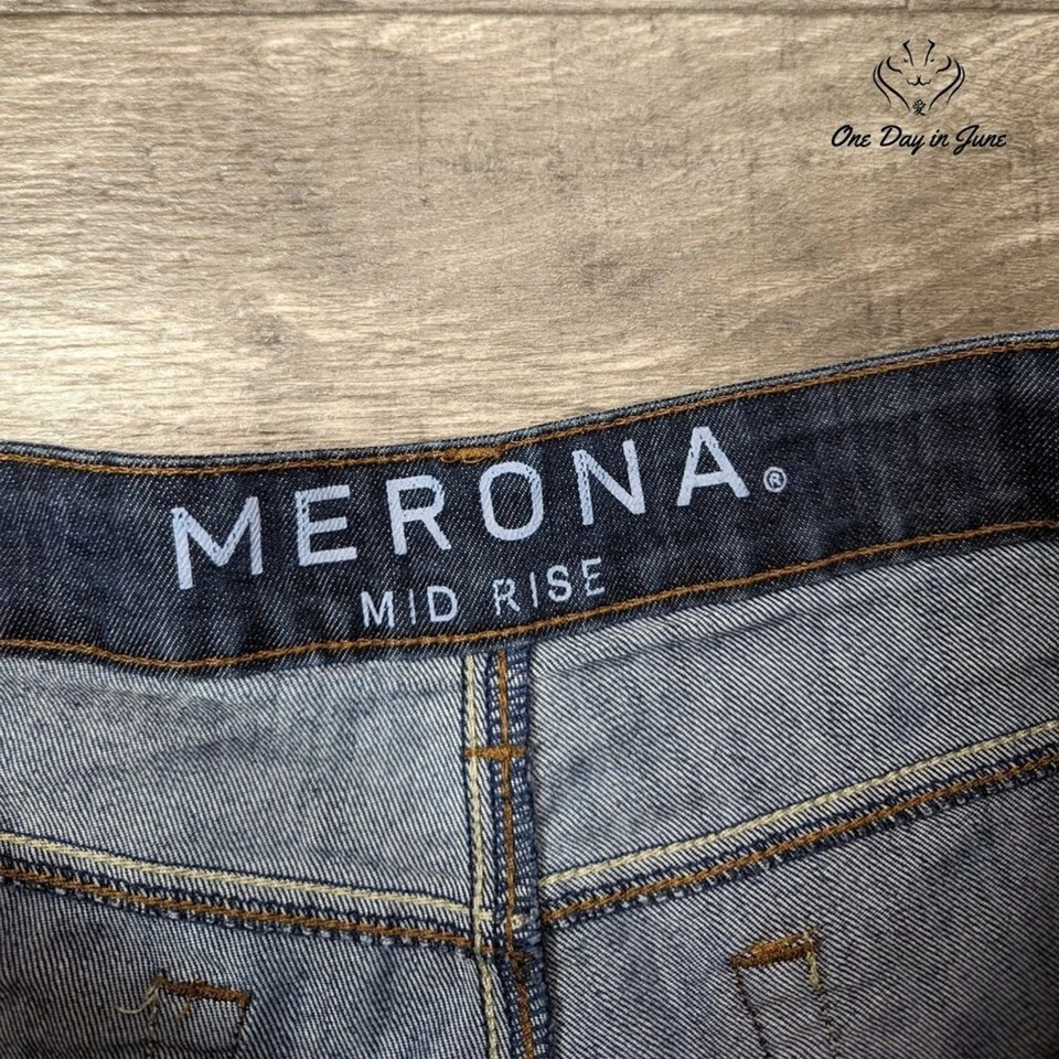 Saia jeans Merona cintura média tamanho 14 - Imagem 2 de 4