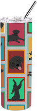 MLM1093TBL20 Lots of Black Labrador Retriever Stainless Steel 20 Oz Skinny Tumbl