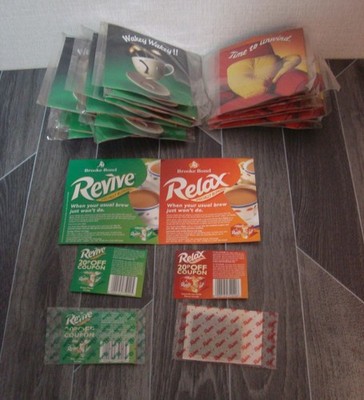 26 x 1997 Probierpackungen Brooke Bond Tee REVIVE & RELAX