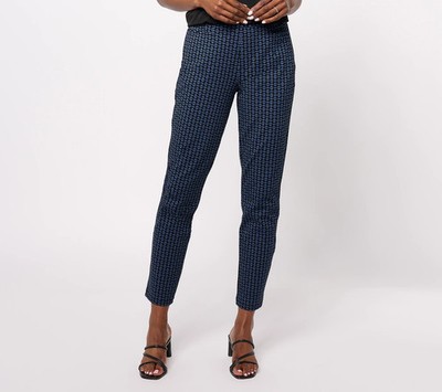 Susan Graver Weekend Petite Premium Stretch Ava Slim Ankle Pants Size XXSPGeo