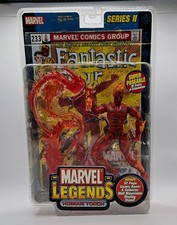 Marvel Legends Series II 2 HUMAN TORCH Action Figure  2002  w comic FREE SHIP