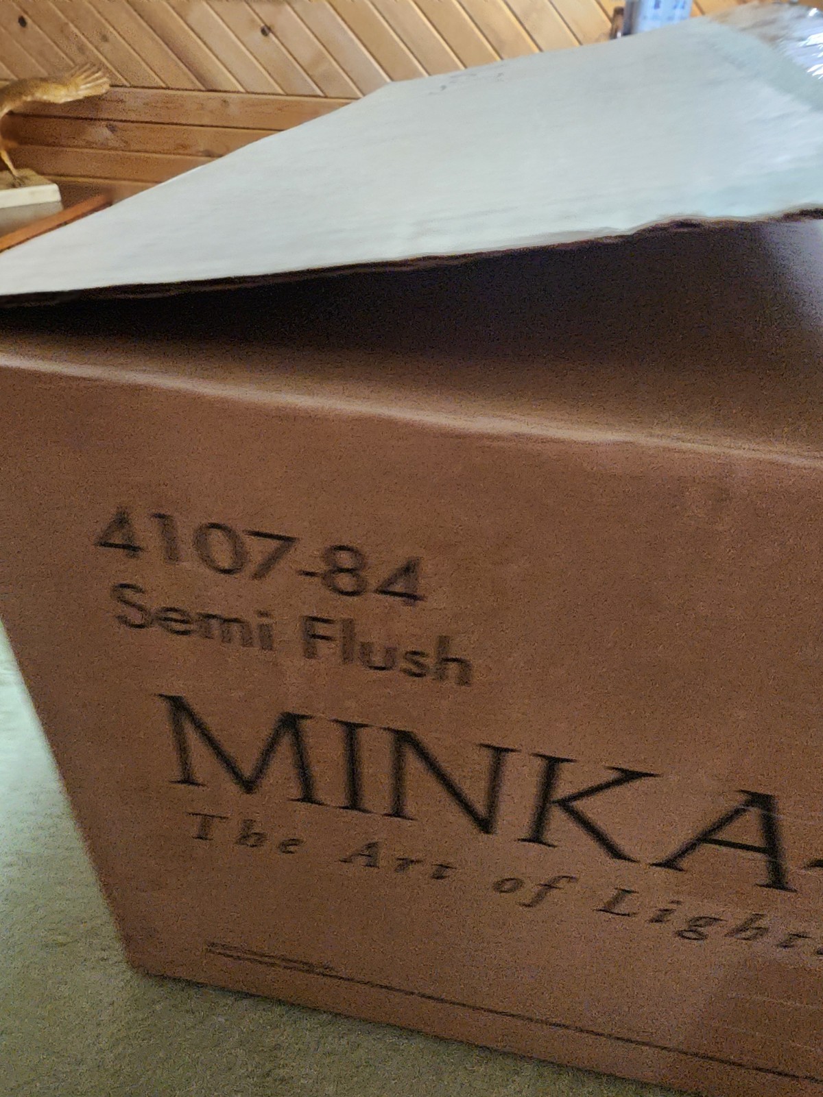 3 Bulb Semi Flush 4107-84 15"x 10" High