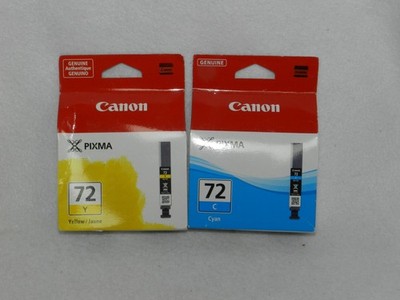 New OEM Canon PGI-72 Y Yellow & Cyan Ink Tank Cartridge