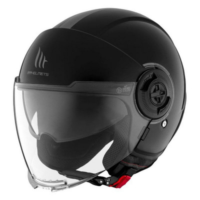 CASCO JET MT HELMETS VIALE SV S NERO LUCIDO TAGLIA L