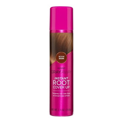 Gray Away Instant Root Cover Spray - Medium Brown 2.5oz for Flawless Coverage