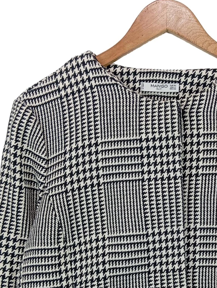 MANGO Abrigo corto Mujeres Abrigo Talla EU 42 gris claro look casual - Imagen 3 de 4