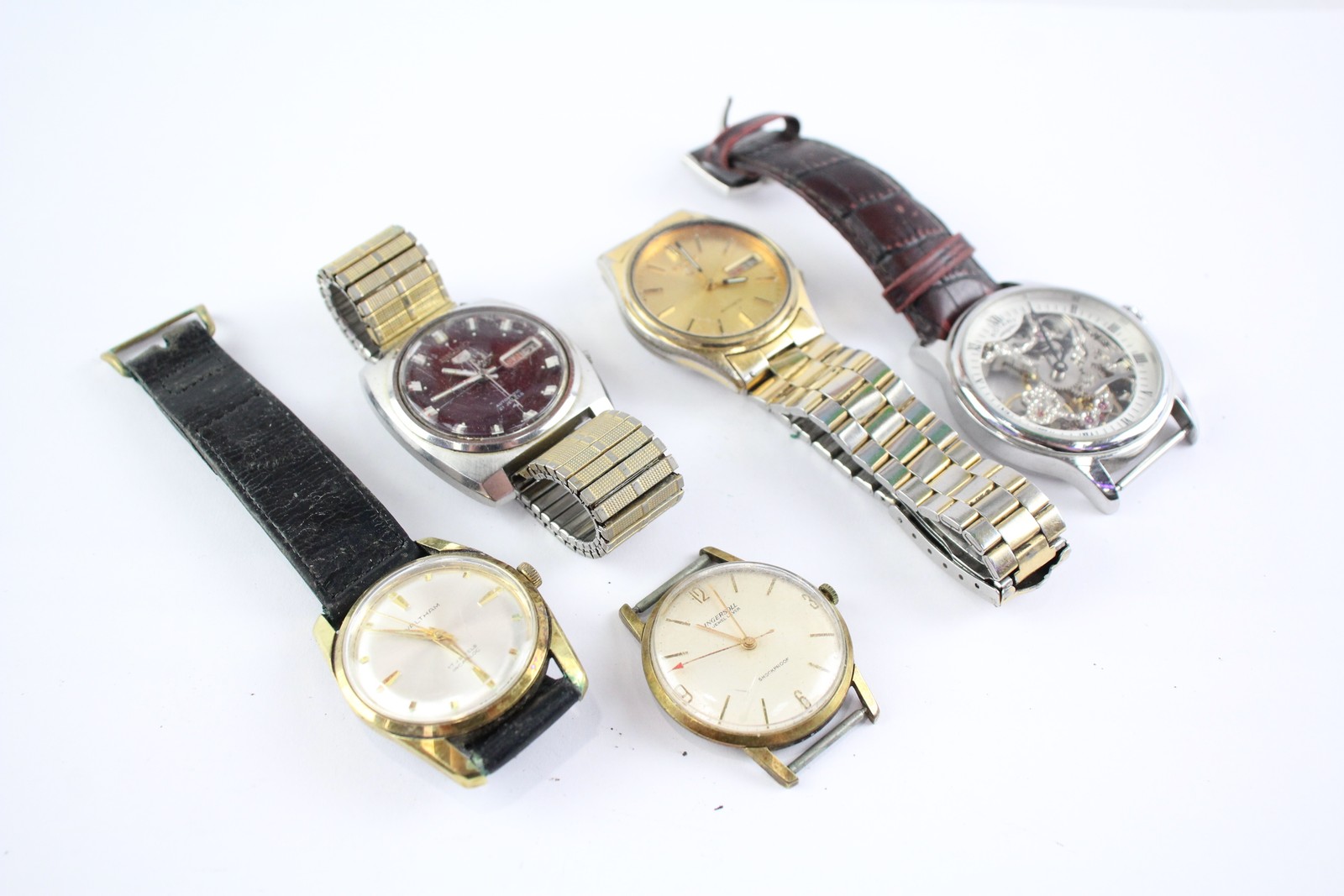 x 5 Assorted Rotary Seiko Mechanical Watches UNTESTED - vintagewatches.pk