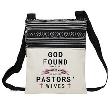 Pastors' Wives Messenger Bag Small Ethnic Pattern Printed Adjustable Strap Cr...