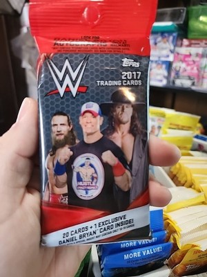 rare wwe cards Rare 1 Pack 2017 Topps WWE Value Pack 20 Cards + 1 Daniel Bryan RARE