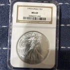 1993 American Silver Eagle Coin - NGC MS69