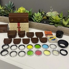   Vintage Rollei Rolleinar Close-Up Lens Set Rollei Filters leather Case-Lot  